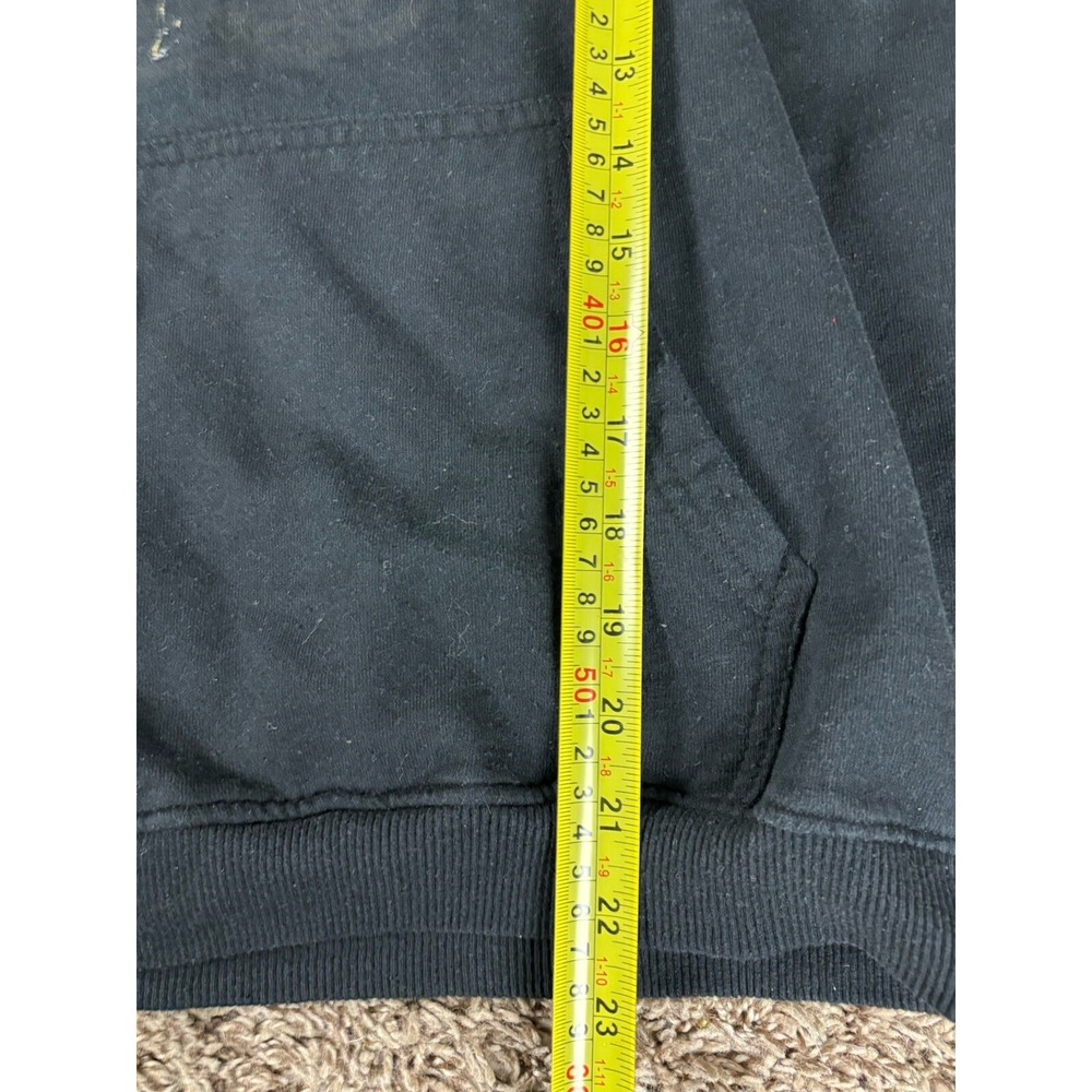 Brisco Brands Betty Boop‎ Biker Print Pullover Sweater Hoodie Womens Large Black - Picture 2 of 6